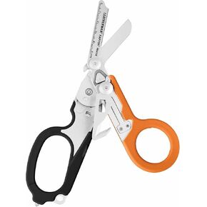 LEATHERMAN, Raptor Rescue Emergency Shears with Strap Cutter and Glass Breaker, Made in the USA, Black-Orange with Utility Holster