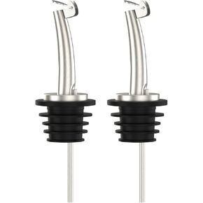 4 Pcs Oil Spout Liquor Pourers Bottle Spout Speed Pourer Olive Oil and Vinegar Stopper Spout for About 3/4" Bottle Mouth, with Flip Top