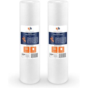 Aquaboon 5 Micron 20"x4.5" Sediment Water Filter Replacement Cartridge | Whole House Sediment Filtration | Compatible with AP810-2, SDC-45-2005, FPMB-BB5-20, P5-20BB, FP25B, 155358-43, 6 Pack
