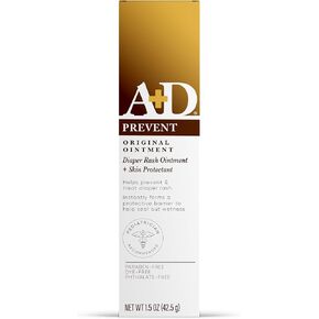 A+D Original Diaper Rash Skin Ointment, Baby Skin Protectant With Lanolin and Petrolatum, Helps Prevent Cracked Skin and Diaper Rash, 1.5 Ounce Tube, Packaging May Vary