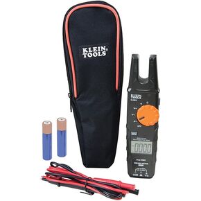 Klein Tools CL360 CL360 Electrical Tester, Open Jaw Fork Non-Contact Voltage Meter with TRMS Technology, with Case, Test Leads and Batteries