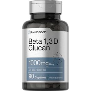 Beta Glucan 1 3D 1000 mg | 90 Capsules | Beta 1,3, 1,6 D Glucan | Non-GMO, Gluten Free Supplement | by Horbaach