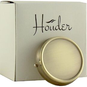 Classy Brass Pill Box - Decorative Pill Case with Gift Box - Carry Your Meds in Style (Rectangular)
