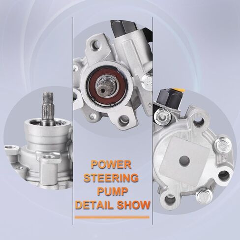 بابابارتس مضخة مساعدة لمضخة التوجيه الكهربائي 21-5348 متوافقة مع هوندا CR-V 2003-2004 2003-2005 هوندا اليمنت 2.4L l4 رابلاس 56110-PZD-A02، 990-0645، 55-5689، فضي، M, فضي in Kuwait