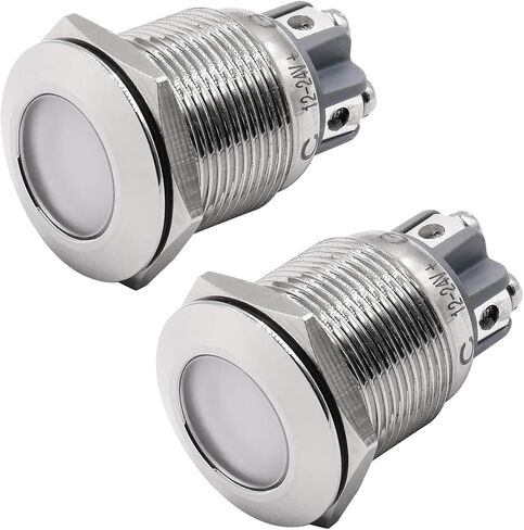 باومين مصابيح LED RGB من الستانلس ستيل 19 ملم، مصباح بايلوت تيار مستمر 12 فولت/24 فولت موفر للطاقة in Kuwait