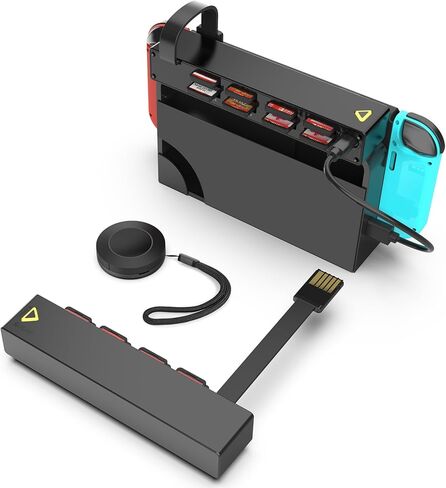 SCRUAK 8-in-1 Game Card Reader for Nintendo Switch/Switch OLED Console and Dock, Mutilple Switch Games Reader, Card Storage Holder Accessories (4 Slots for Switching Games + 4 Slots for Storage) in Saudi Arabia