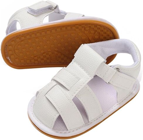 COSANKIM Infant Baby Boys Girls Summer Sandals Non Slip Soft Sole Toddler First Walker Crib Shoes (0-18 Months) in Kuwait