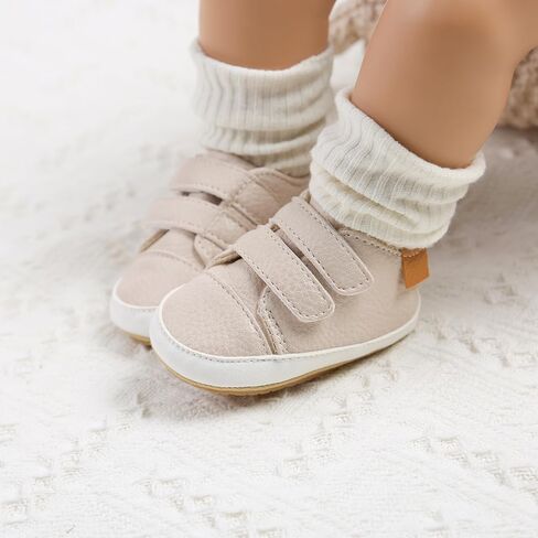 Clowora Baby Boys Girls Shoes Non-Slip Rubber Sole Sneakers Infant First Walking Toddler Crib Shoes Newborn Loafers Flats. in Kuwait