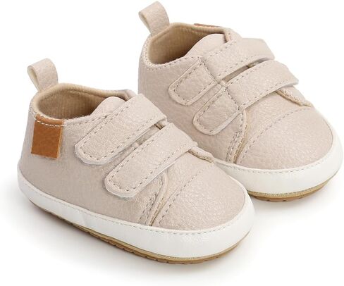 Clowora Baby Boys Girls Shoes Non-Slip Rubber Sole Sneakers Infant First Walking Toddler Crib Shoes Newborn Loafers Flats. in Kuwait