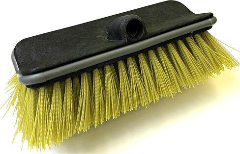 DocaPole Medium Bristle Deck Brush and Scrub Brush Extension Pole Attachment (10") | Long Handle Scrub Brush and Deck Brush for Deck, House Siding, Brick, Concrete and More (Pole Not Included) in Kuwait