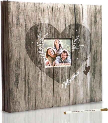 Holoary Self Adhesive Page Photo Album with Metallic Pen Magnetic Self-Stick Page Scrapbook for 3x5 4x6 5x7 6x8 8x10 Hand Made DIY 40 pages Albums, Printed Kraft Paper Cover Old Map Adventure World Travel Vacation Memory Book in Kuwait