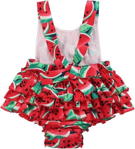 PrinceSasa Baby Girl's Floral Print Ruffles Romper Summer Clothes in Kuwait