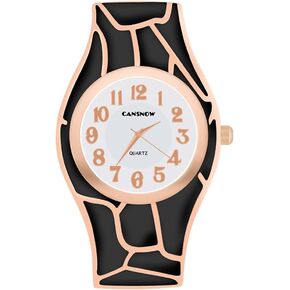 Weicam Creative Women Girls Cuff Bangle Bracelet Analog Quartz Wrist Watch