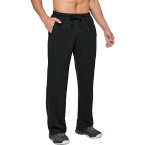 فيدوسينغ سروال رياضي للرجال خفيف الوزن شبكي مفتوح من الأسفل بقصة فضفاضة للتمارين الرياضية مع جيوب in Kuwait