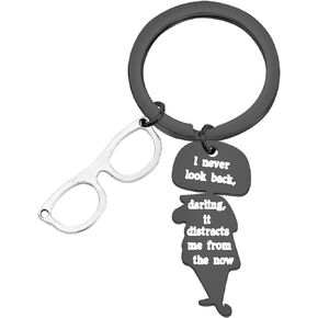 Edna Mode Quote Keychain I Never Look Back Darling it distracts from the now