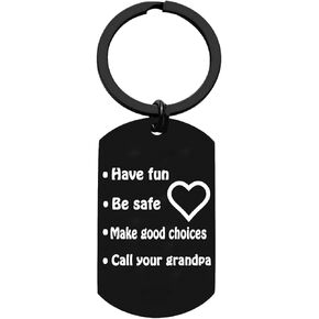 Drive Safe Keychain New Driver Keychain Gift Daughter Son Granddaughter Grandson Graduation Keyring Gifts