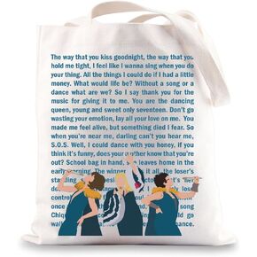 BWWKTOP Mamma Mia Musical Tote Bag Donna And The Dynamos Gifts Mamma Mia Shoulder Bag Broadway Musical Merchandise