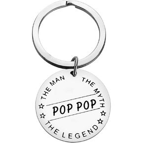 Vadaka Father's Day Gift Funny Dad Grandpa Papa Gift Keychain from Daughter Son he Man Birthday Gift Key Chain Father Jewelry Gifts Thank You Gift Christmas Jewelry for Dad Father Grandpa