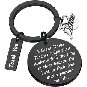 BNQL Dance Teacher Gifts Keychain Dance Instructors Gifts Dance Jewelry Gifts Thank You Dance Coach Gifts Love to Dance Charm