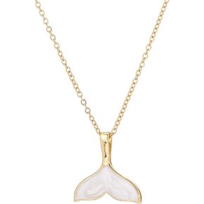 QIAOZHI Fashion Moonstone Pendant Necklace Adjustable Simple Choker Necklaces for Women Jewelry