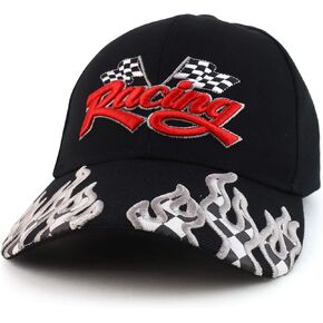 Armycrew Racing 3D Embroidered Flame Structured Baseball Cap