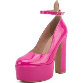 COVIBESCO Sexy Gothic Ankle Strap Platform Heels for Women Pumps with High Chunky Heels - Perfect for Party, Wedding, Prom, Cosplay