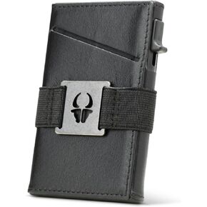 DONBOLSO Minimalist Leather Wallet for Men - 5x4x1-Inch Slim Wallet with RFID Blocking Protection - Functional Cash and Credit Card Holder - Convenient, Light and Durable - Nappa Black, dango