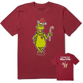 Greetings from Who-Ville Cotton Tee, Shortsleeve Graphic Crewneck T-Shirt in Kuwait
