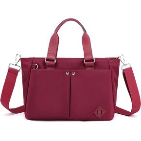 Tote Bag Women Nylon Handbag Zipper Closure Shoulder Bag Crossbody or Handle Bag for Work