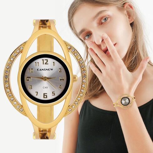 ساعات يد كوارتز تناظرية للسيدات والفتيات أنيقة من الكريستال من Weicam in Kuwait