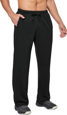 فيدوسينغ سروال رياضي للرجال خفيف الوزن شبكي مفتوح من الأسفل بقصة فضفاضة للتمارين الرياضية مع جيوب in Kuwait