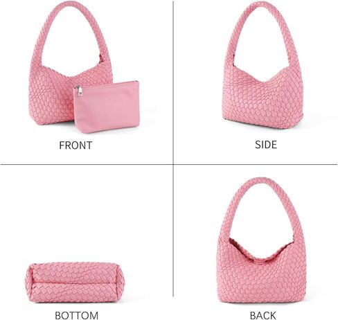 حقائب يد ومحافظ جلدية منسوجة من LEMONEYE حقيبة كتف نسائية حقيبة يد عصرية متعددة الاستخدامات حقيبة تحت الإبط مصنوعة يدويًا in Kuwait