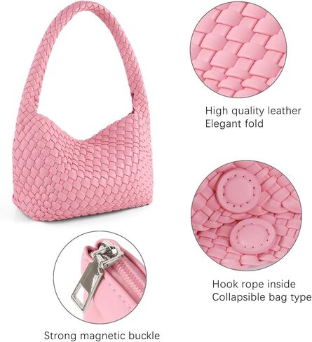 حقائب يد ومحافظ جلدية منسوجة من LEMONEYE حقيبة كتف نسائية حقيبة يد عصرية متعددة الاستخدامات حقيبة تحت الإبط مصنوعة يدويًا in Kuwait