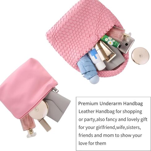 حقائب يد ومحافظ جلدية منسوجة من LEMONEYE حقيبة كتف نسائية حقيبة يد عصرية متعددة الاستخدامات حقيبة تحت الإبط مصنوعة يدويًا in Kuwait