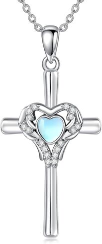 Cross Necklace for Women Hummingbird/Dragonfly/Butterfly/Red Ladybug Necklace 925 Sterling Silver Cross Pendant Necklace Christian Jewelry Gifts for Women Girls in Saudi Arabia