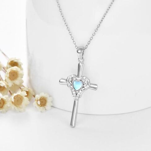 Cross Necklace for Women Hummingbird/Dragonfly/Butterfly/Red Ladybug Necklace 925 Sterling Silver Cross Pendant Necklace Christian Jewelry Gifts for Women Girls in Saudi Arabia