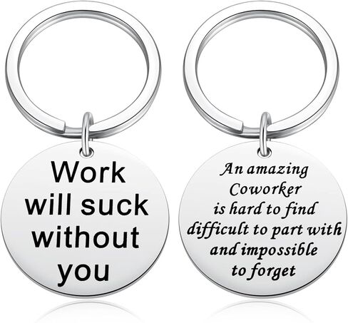 Kvekstio Set of 2 Coworker Retirement Keychains, New Job Leaving Gifts, Retired Boss Teacher Nurse Goodbye Farewell Keychains for Women Men in Saudi Arabia
