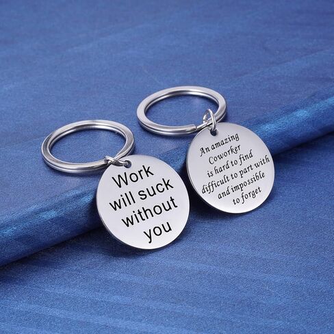Kvekstio Set of 2 Coworker Retirement Keychains, New Job Leaving Gifts, Retired Boss Teacher Nurse Goodbye Farewell Keychains for Women Men in Saudi Arabia