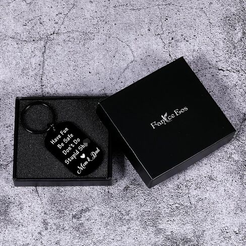 Dont Do Stupid Sh T Love Dad Mom Keychain Valentines Day Gifts for Kids Teen Boys Girls Gifts from Mom and Dad Son Daughter Birthday Christmas Gifts for Teenager Boy Girl Christmas Stocking Stuffers in Saudi Arabia