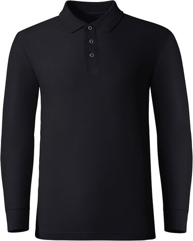 قميص بولو جولف رجالي كاجوال بأكمام طويلة من NeedBo in Kuwait