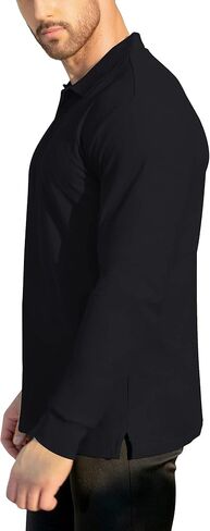 قميص بولو جولف رجالي كاجوال بأكمام طويلة من NeedBo in Kuwait