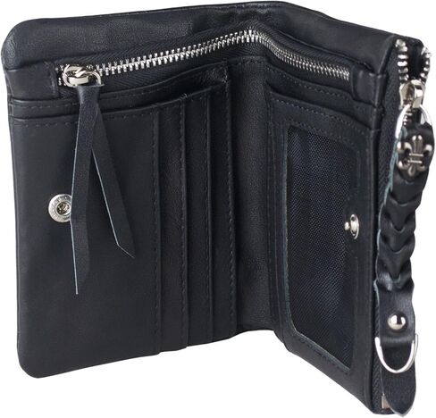 Ancicraft Mens Leather Wallet Black Bifold with Coin Pocket For Men Women in Kuwait