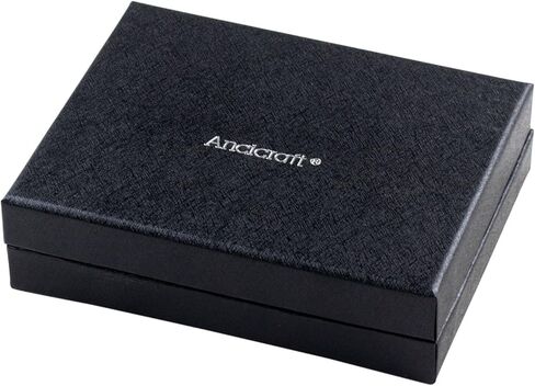 Ancicraft Mens Leather Wallet Black Bifold with Coin Pocket For Men Women in Kuwait