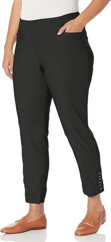 Women's Pull on 28 Inch Solid Fine Line Twill Ankle Pant in Kuwait
