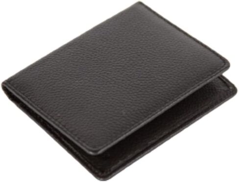 Trendy Zone 21 Wallet for Men, Slim Minimalist Men's Wallets with 6 Card Slots Design, Bifold Card Holder Leather Wallet Gifts for Men with Clear ID Window Credit Card Holder, Black, Small, Minimalist in Kuwait