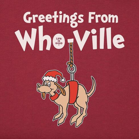 Greetings from Who-Ville Cotton Tee, Shortsleeve Graphic Crewneck T-Shirt in Saudi Arabia