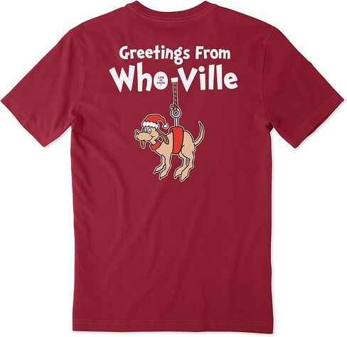 Greetings from Who-Ville Cotton Tee, Shortsleeve Graphic Crewneck T-Shirt in Saudi Arabia