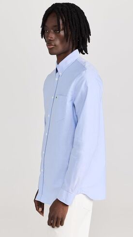Lacoste Men's Long Sleeve Solid Slim Fit Poplin Shirt in Saudi Arabia
