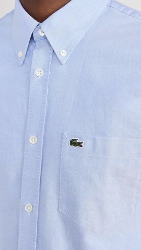 Lacoste Men's Long Sleeve Solid Slim Fit Poplin Shirt in Saudi Arabia