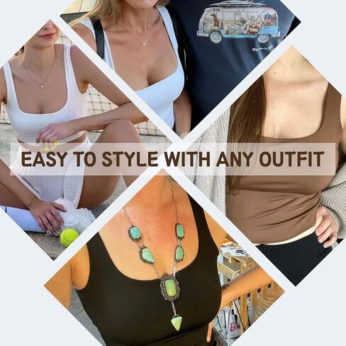 Iausie 2 Pieces Womens Summer Sleeveless Cute Crop Tank Tops Square Neck Basic Workout Yoga Cropped Tops 2351 in Saudi Arabia